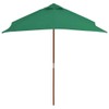 vidaXL Outdoor Parasol with Wooden Pole - UV Protective and