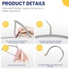 Jiang&Rong 30 Pack 16 Inch Rubber-Coated Non-Slip Metal Hangers -