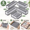 5-Pack Foldable Drawer Organizers for Underwear & Bras – Lightweight
