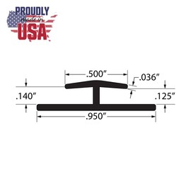 Outwater Plastic H Channel Fits Material 1/8 Inch Thick White ABS Divider Moulding 46 Inch Length (Pack of 2)