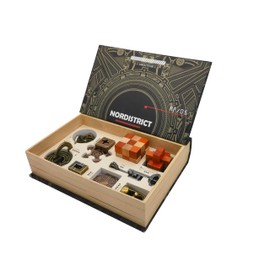 NORDISTRICT IQ Challenge Puzzles - Metal & Wooden Mechanical Puzzle Box Set 9PCS, 3D Brain Teaser Games for Adults & Teens, Handheld Decryption Lock Toys
