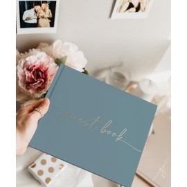 Lamare Wedding Guest Book - Elegant Guest Book Weddings Reception, Baby Shower, Polaroid Guest Book for Wedding and Special Events - 100 Blank Pages for Wedding Sign in and Photos