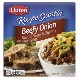 Lipton Soup Recipe Secrets Beefy Onion Mix 2.2 Ounce (Pack of 2)