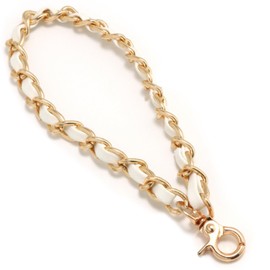 TENOC Metal Phone Wrist Strap, Universal Cellphone Lanyard with Tether Tab,Hands-Free Wristlet Bracelet, Anti Theft Phone Chain for Women, White