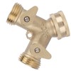 Garden Hose Splitter 2Way AllBrass Heavy Duty Simple Operation Outlet