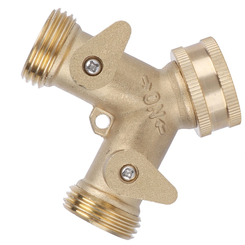 Garden Hose Splitter 2Way AllBrass Heavy Duty Simple Operation Outlet