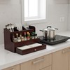 Mynanera Utensil Holder for Kitchen Counter Wooden Utensil Organizer with