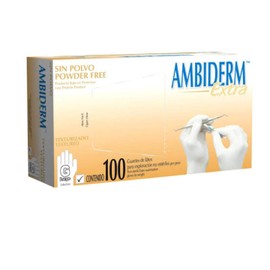 Ambiderm Guante De Látex Extra 100 Piezas (Talla S)