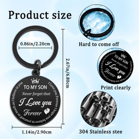 Valentines Day Gifts For Son From Mom Dad 16th/18th/21st Year Old Boys Birthday Gifts For Sons Back To School To My Son Keychain Meaningful Gift For Teen Boys 16-18