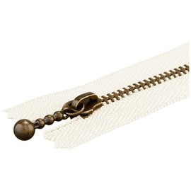YKK Antique Gold Beaded Zipper Fastener Stop, 10-Pack, Length 12 cm #571 Light Beige 3GKB-12