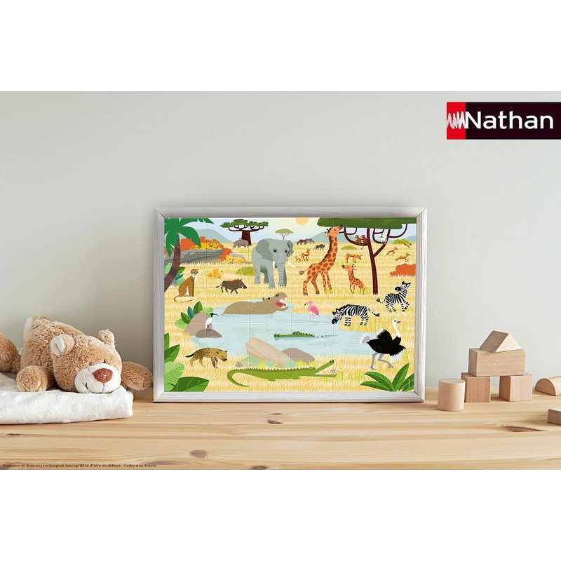 Nathan Puzzle 30 Pieces Savannah Animals for Children, 4005556863839