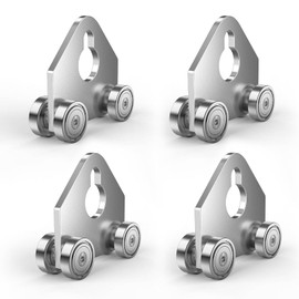 EASGIU 4 Wheel Trolley Assembly Roller Trolley - Use with 1-5/8" Wide and All 1-5/8" or Taller Strut Channel (Silver-4 Pack)
