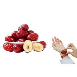 Yeahgoshopping 1 lbs Premium Dried Red Dates (Jujubes) – Naturally Sun-Dried, Sweet, & Chewy | Versatile for Tea, Snacks, Soups - One Pound (Large)