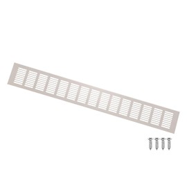 uxcell Door Air Vent Cover, 23.6" x 3" Aluminum Ventilation Grille Decorative Covers Louvered Air Return Vent Cover with Screws for Cabinet Wardrobe Door Wardrobe Shoes Cabinet (Grey)