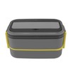 Lunch Box Double Layer Microwave Safe Leakage Proof Stainless Steel