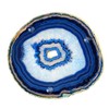 JIC Gem Extra Blue 4-5" Dyed Color Natural Agate Coasters