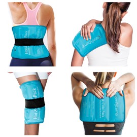 Comfytemp Icing Supporter, Gel Ice Pack, Cold and Hot Pack, Cooling Bag for Shoulder, Knee, Ankle, Elbow, Hip, Sports Supporter, 10.5 inch x 14.5 inch, Leak Proof, Heat Protection