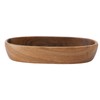 Wooden Serving Tray Easy Cleaning Boat Shape Wooden Food Plate