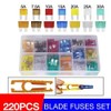 AIMALL 220PCS Assorted Mini Fuse Blade Fuses Set Auto Car