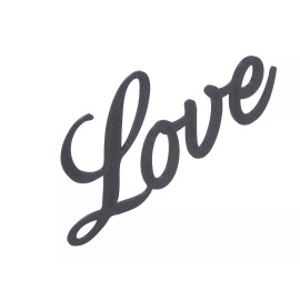 Medallurgy Love Word Art Sign Home Kitchen Decor Wall Hanging Cursive Script Typography