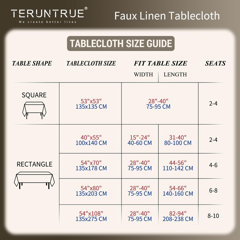 Pack of 2 Linen Look Rectangular Tablecloths 100 x 140