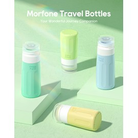 Morfone 16 Pack Travel Bottles Set for Toiletries, TSA Approved Travel Containers Leak Proof Silicone Squeezable Travel Accessories 2oz 3oz for Shampoo Conditioner Lotion Body Wash (BPA Free)