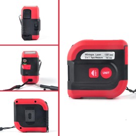 WINTAPE Laser Tape Measure 2-in-1 with Large LCD Display | Digital Laser Measurement Tool in/ft/m Scales up to 131ft/40M with calculations | Tape Measure 16ft/5M (in/ft/m) and