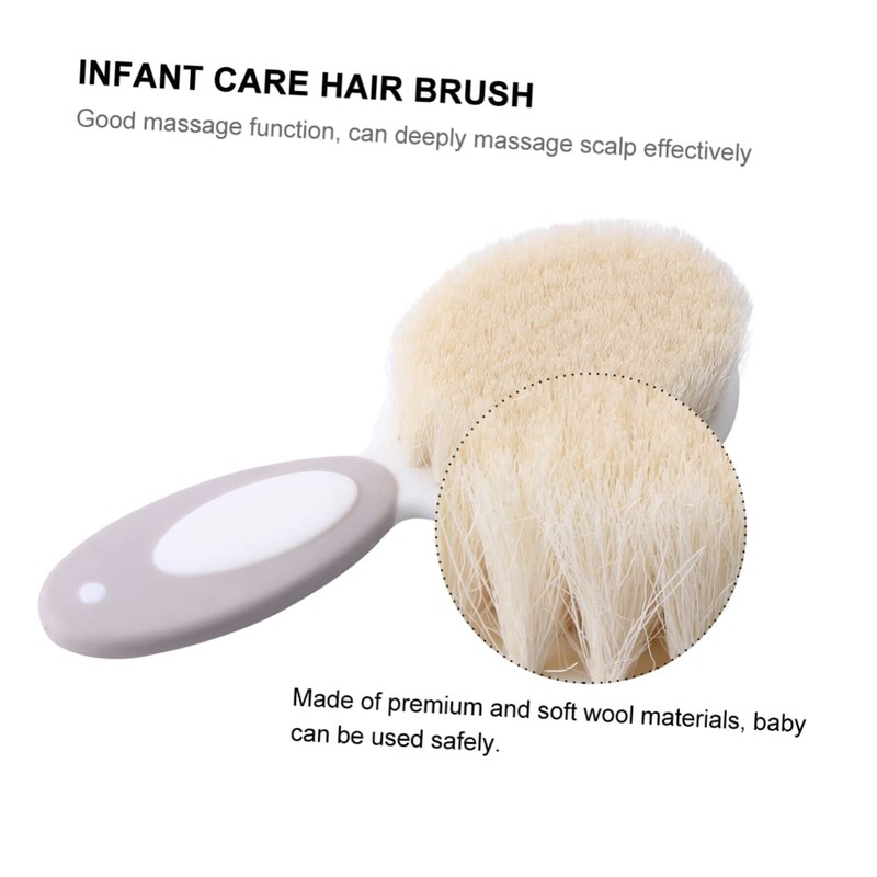 VICASKY 2sets Cradle Cap Brush Set for Newborns Gentle Scalp