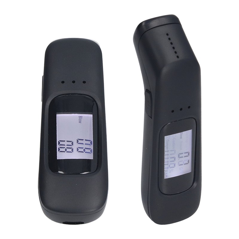 Breathalyzer Black Portable Mini Dustproof High Accuracy Rechargeable Blowing Special