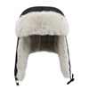Clakllie Warm Bomber Aviator Pilot Hat with Faux Fur Fuzzy