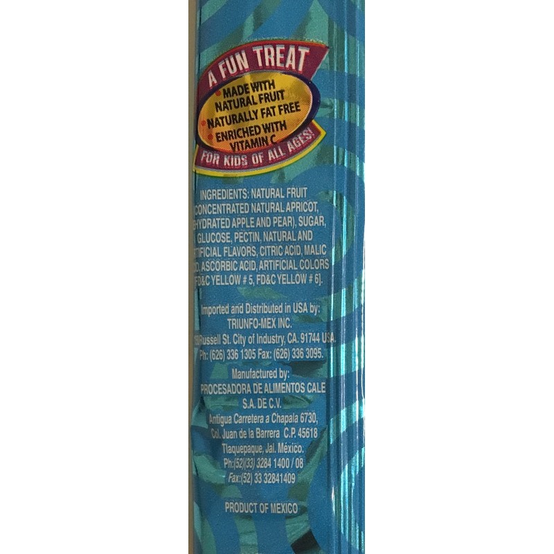 0.75oz Jovy Fruit Roll Snack, Apricot (16 Single Packets Per