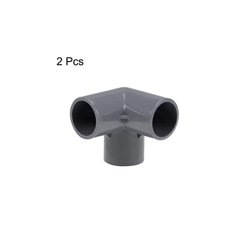 sourcing map 3-Way Elbow PVC Pipe Fitting Furniture Grade 25mm