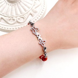 Mayfaith Red Striped Agate 8MM Bracelet for Women | Versatile Replacement Medical ID or Trendy Jewelry | Protective Spiritual Gift for Wife Daughter