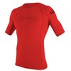 O'Neill Wetsuits Boys' Standard Youth Basic Skins 50+ Short Sleeve Rash Guard, Red, 6