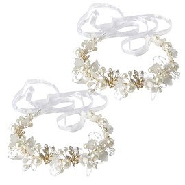 ONESING 2 Pcs Flower Girl Headpiece Crystal Headband Wedding Hair Accessories Flower Headband for Women Girls
