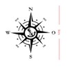 Compass Sticker for Outdoor and Indoor (RPT 53) (9 cm,