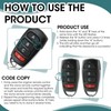 Joynine Pack of 4 Garage Door Opener Remote Control, 433