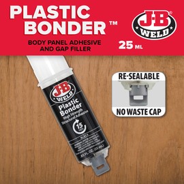 J-B Weld Plastic Bonder Black 25ml Syringe - 2 Pack (50139-2), 25 ml - 2 Pack