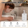 13.5 Oz Translucent White Plastic Soap Dispenser with Rust-Proof Pump,