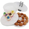 Portable Pie Cupcake Carrier with Lid and Tray 3-In-1 Round