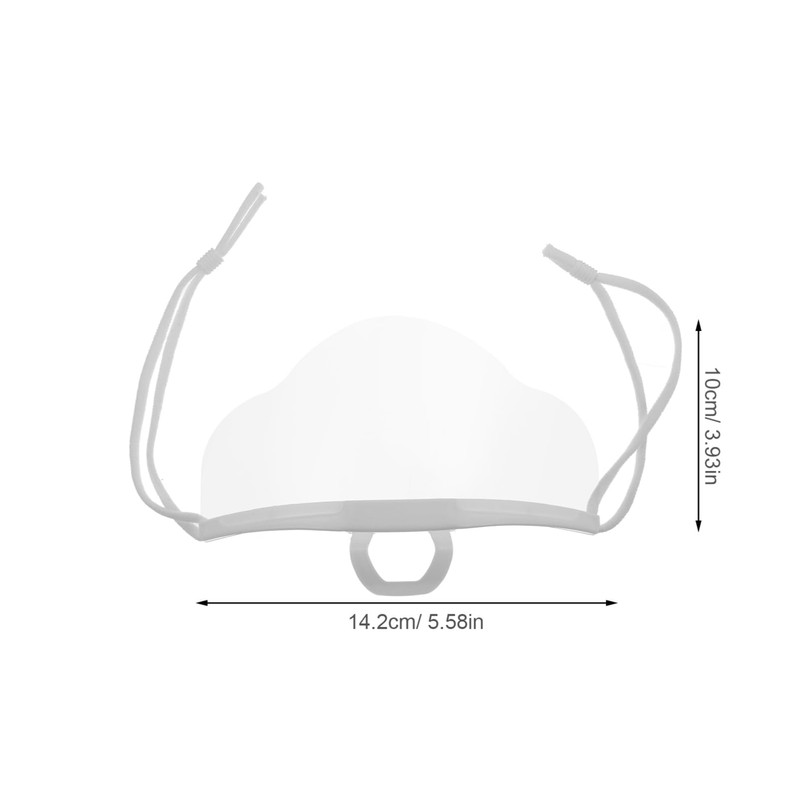 Mipcase 20pcs Transparent Cooking Mouth Mask Lightweight Clear Face Cover