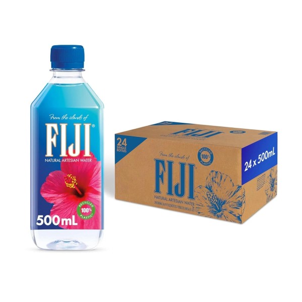 FIJI Natural Artesian Water 500mL (16.9oz) Pack of 24 –