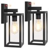 2-Pack Upgraded Motion Sensor Outdoor Wall Lights, 13” Dusk to
