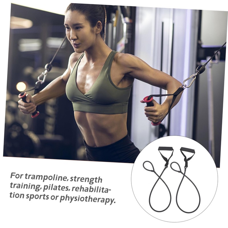 CORHAD 1 Pair Latex Resistance Band Pull Rope Foot-Operated Tension