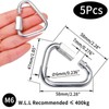 M6 Delta Quick Link 304 Stainless Steel Triangular Carabiner Buckle,