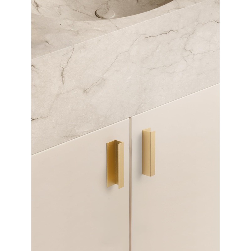 JIASENBAO 5 Pack Adhesive Cabinet Handles Gold 4-1/3" Length(Cover 3.78"