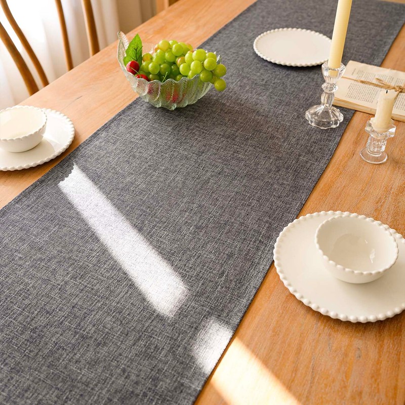 Kiatuniya Table Runner Modern Table Runner Grey Table Runner 40