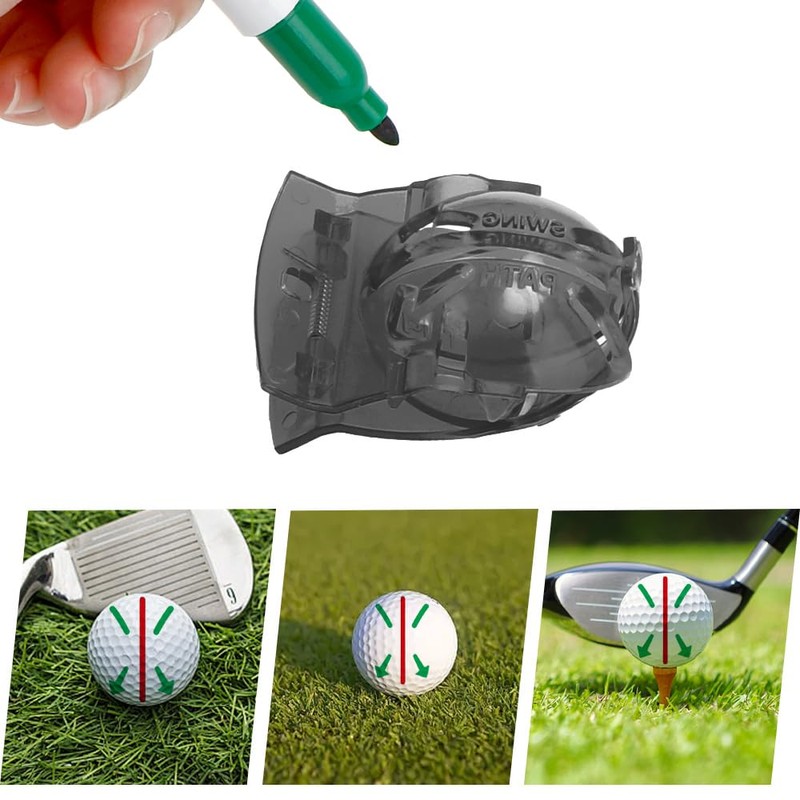 Golf Ball Markers,2PCS Golf Ball Liner Template and 4PCS Markers,Line
