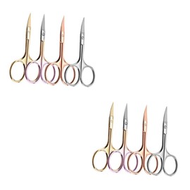 Baluue 8pcs Beard Trimmer Men Scissors for Barber Shop and Home Diy Use Random Color