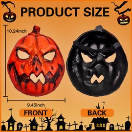 Outdoor Porch Cover - Outdoor Decorations, Durable Weather-Resistant Fabric, Easy Install Front Door & Porch Light Shade (Orange Skull, 2 Pack)